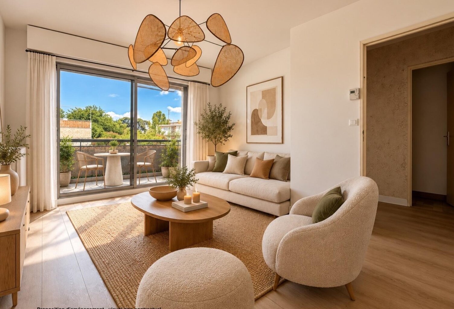 T2 AU CALME AVEC TERRASSE DE 14 M²  BEAU POTENTIEL D'OUVERTURE/ CELLIER ET PARKING — photo 1