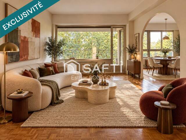 APPARTEMENT TRAVERSANT 84 m²   balcon, terrasse, cave, garage — photo du bien