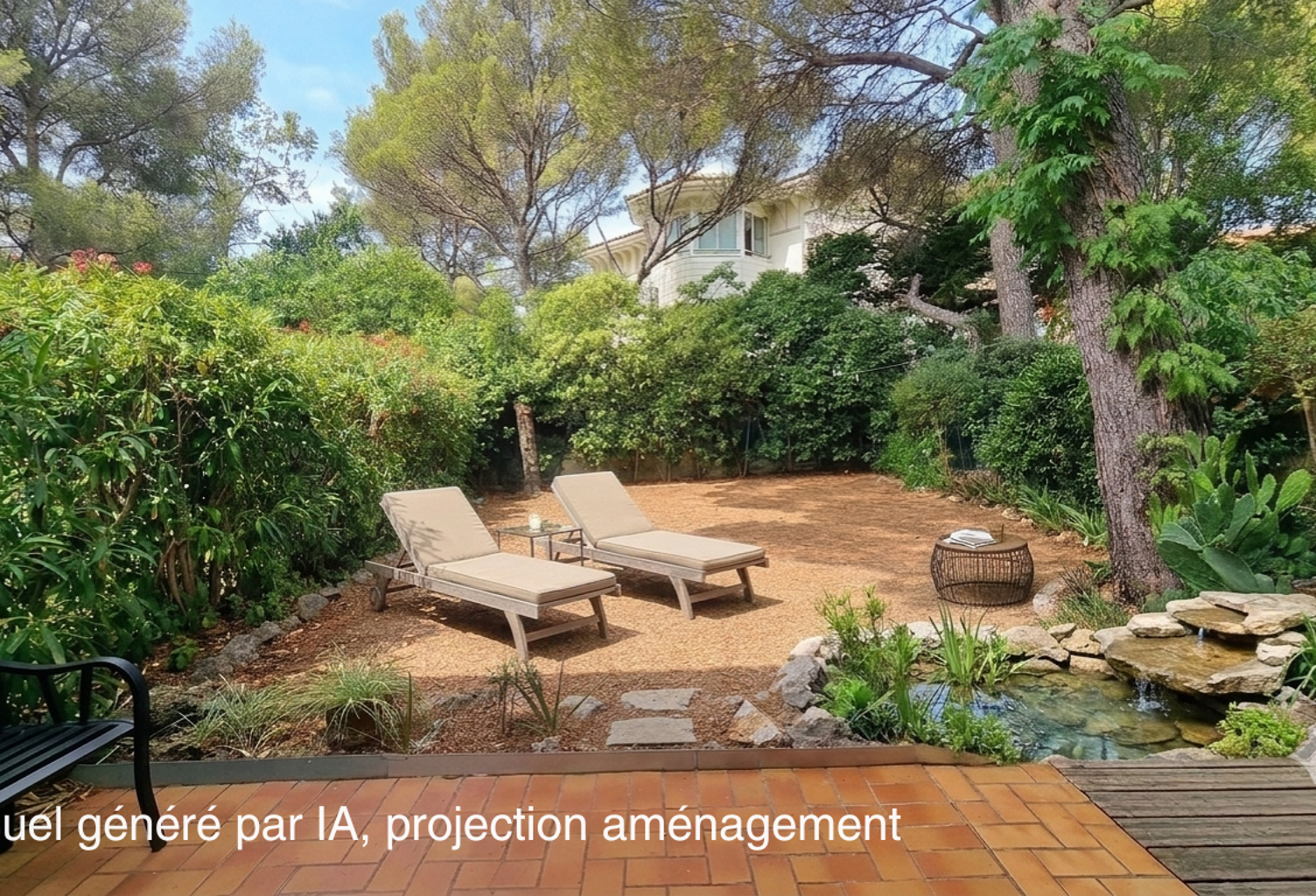BOULOURIS A 5 MIN DES PLAGES A PIEDS 2 PIECES AVEC JARDIN — photo 1