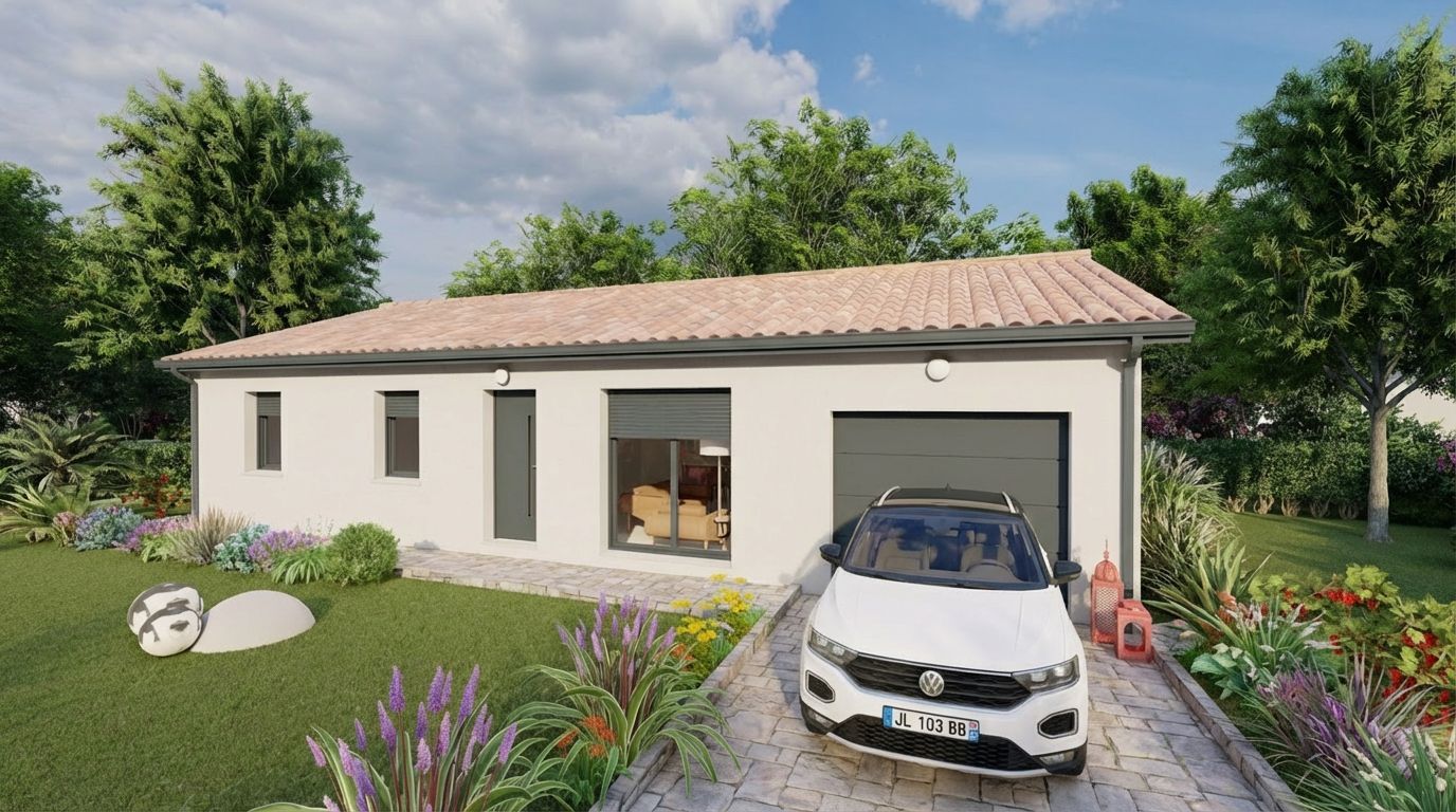 Projet de construction d'une maison 83.63 m² avec terrain à FLEURAT (23)