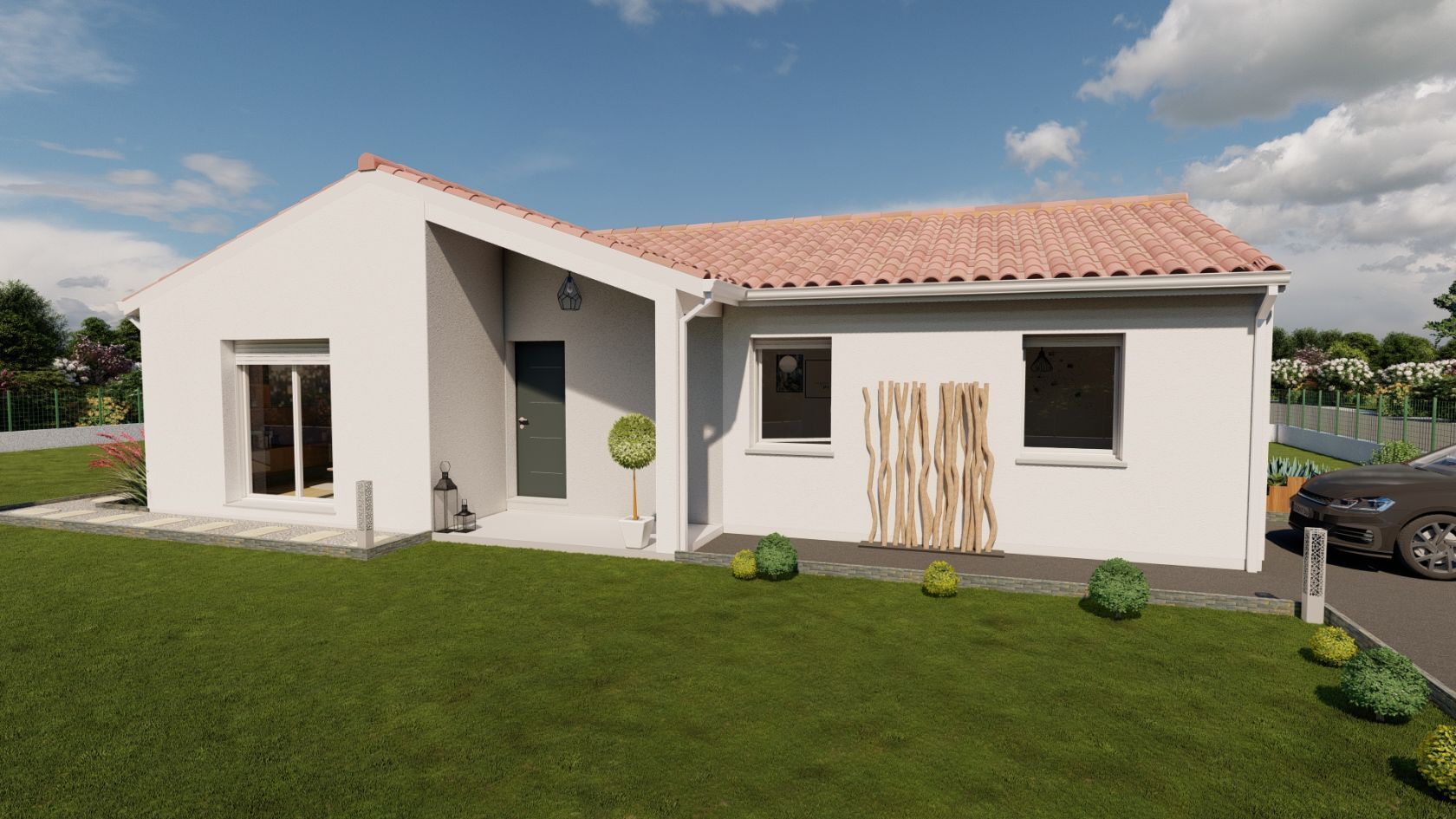 Projet de construction d'une maison 94.64 m² avec terrain à CHALAGNAC (24)