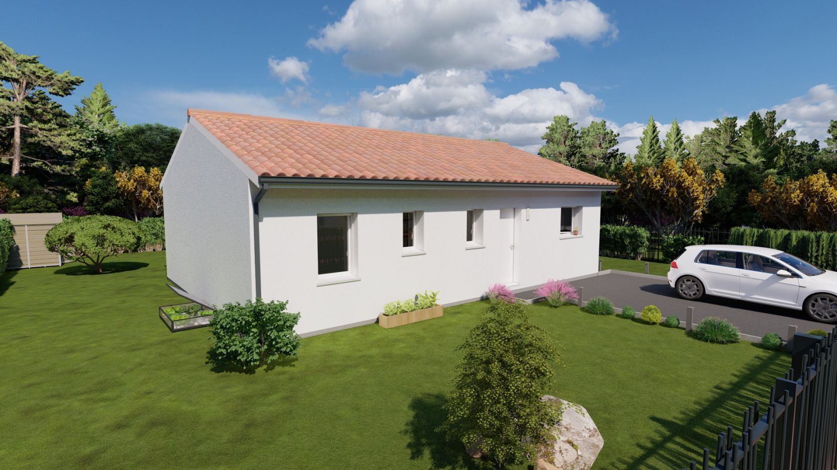 Projet de construction d'une maison 79.84 m² avec terrain à CAZERES-SUR-L'ADOUR (40)