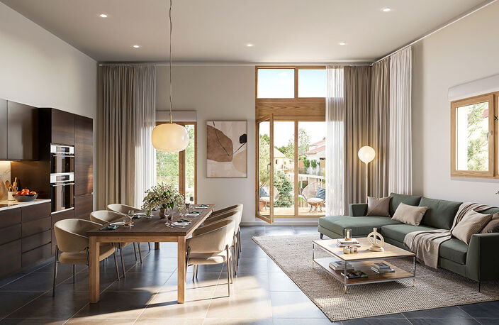 appartement 3 pièces 64m² 2eme et dernier etage avec terrasse sur ile saint Laurent  Rive de Genise 2 — photo 2
