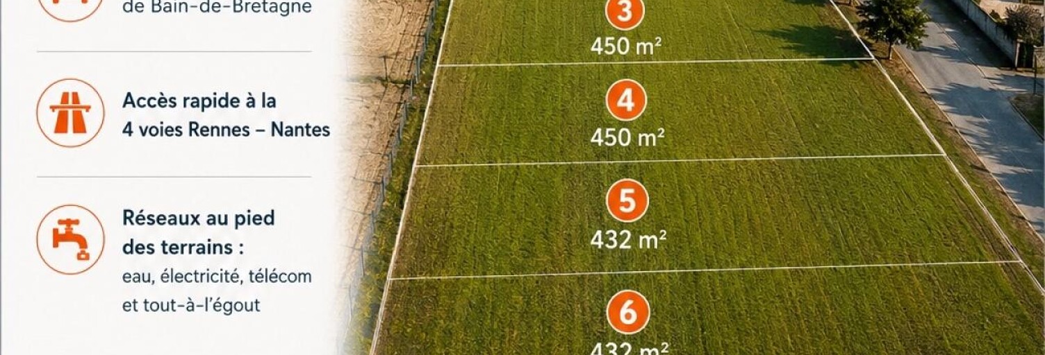 Terrain  432 m² à vendre à Guipry-Messac (35480)