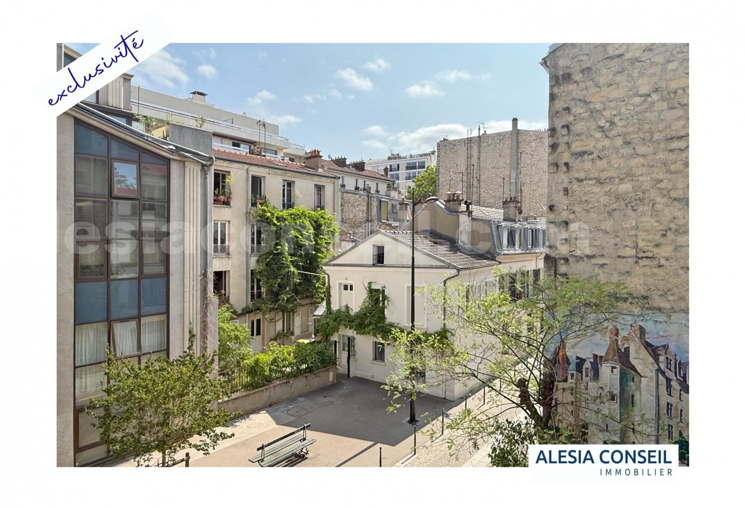 STUDIO 35 m2 avec BALCON rue du Moulin vert — photo 1
