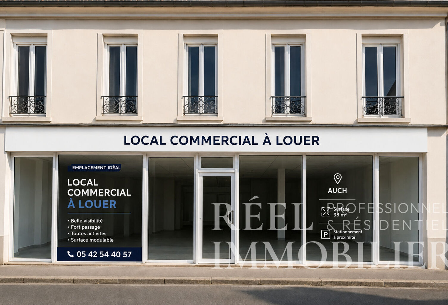 À louer - Local commercial de 38 m² en basse ville d'Auch — photo 1
