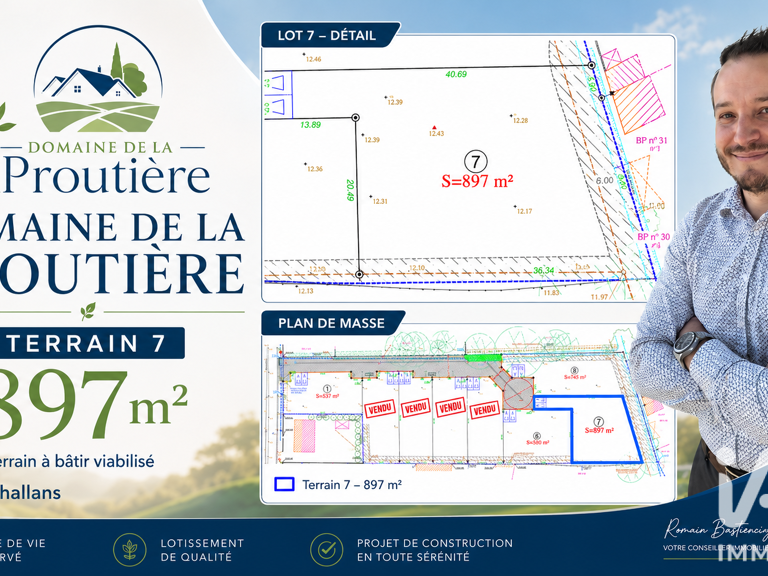 Vente Terrain à bâtir 897 m&sup2; — photo 1