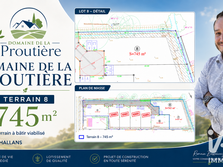 Vente Terrain à bâtir 745 m&sup2; — photo 1