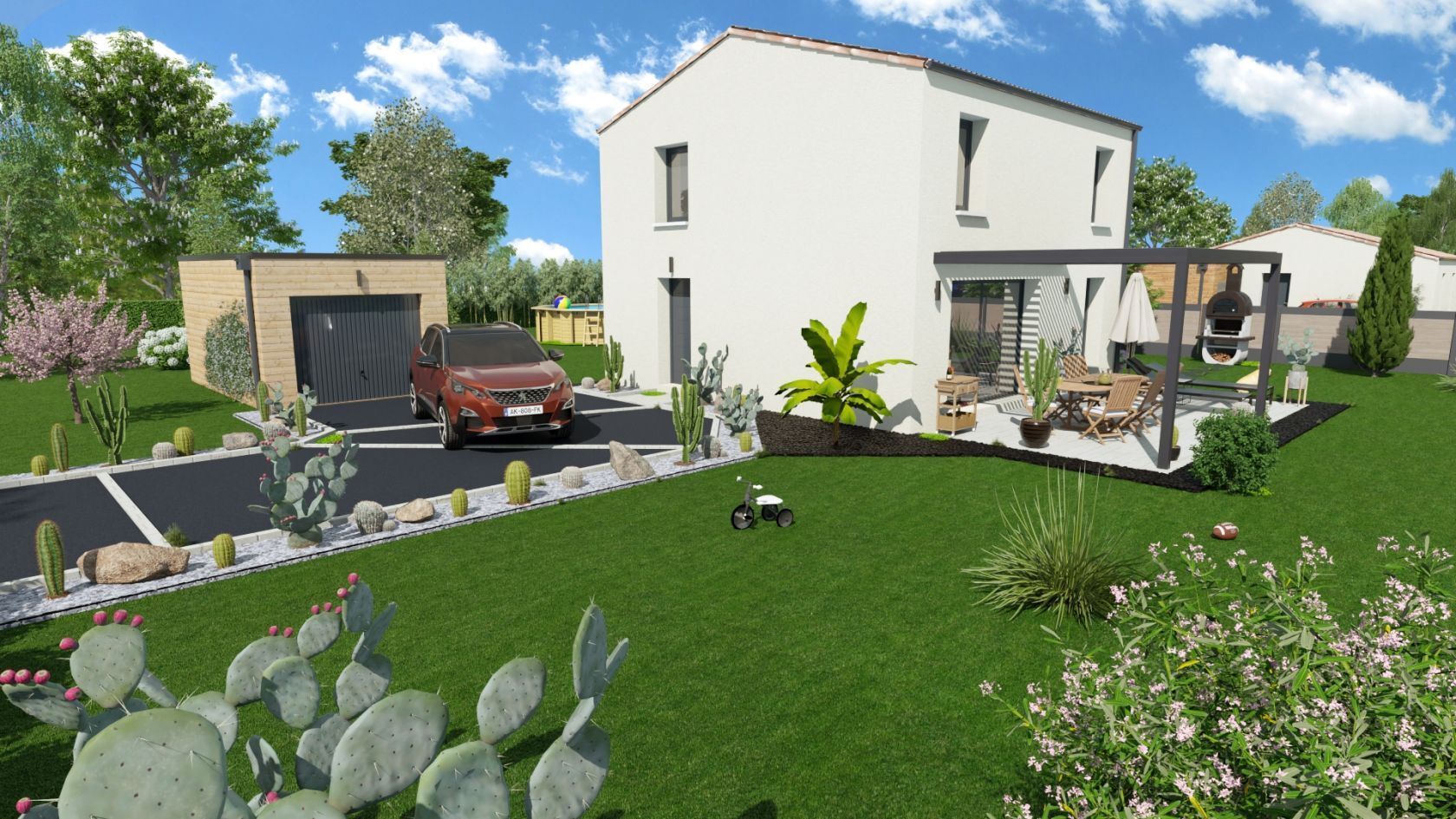 Projet de construction d'une maison 92.62 m² avec terrain à SAINT-JEAN-D'HEURS (63)