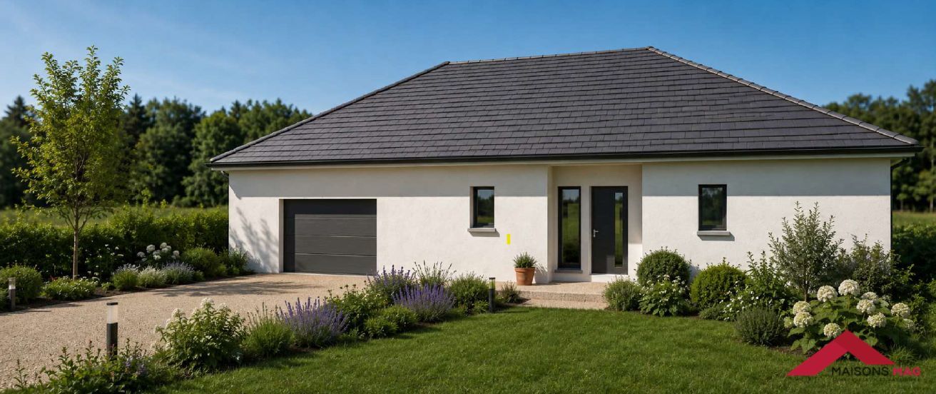 Projet clé en main : Maison plain-pied 123 m² + Terrain plat 1900 m²