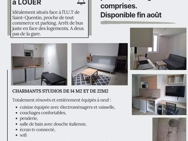 Studio de 14m2 à louer sur Saint-Quentin — photo du bien