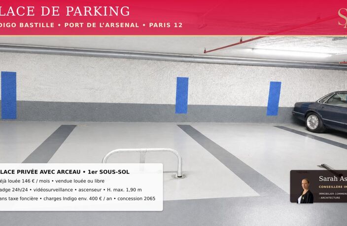 75012 PLACE DE PARKING 1er sous-sol- Bastille - Gare de Lyon - INDIGO — photo 3