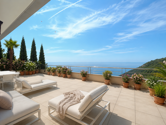 ST-LAURENT-D'EZE  -  SPACIEUX ET ELEGANT 3 PIECES AVEC MAGNI — photo du bien