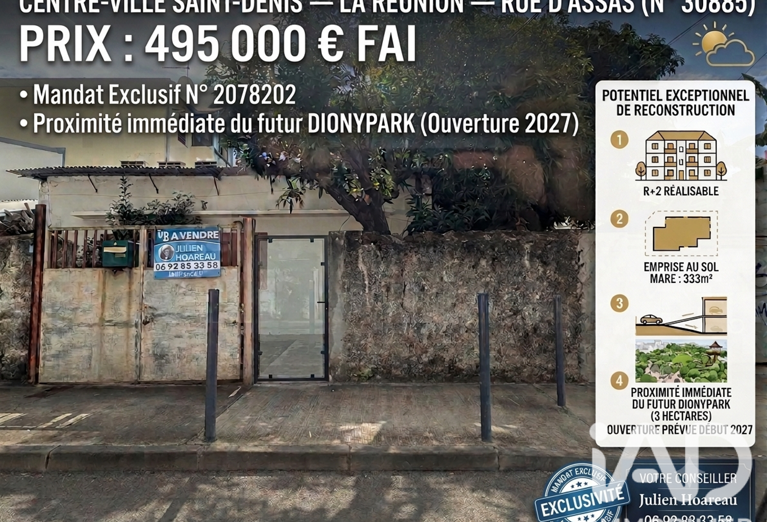 Vente Terrain à bâtir 333 m&sup2; — photo 1