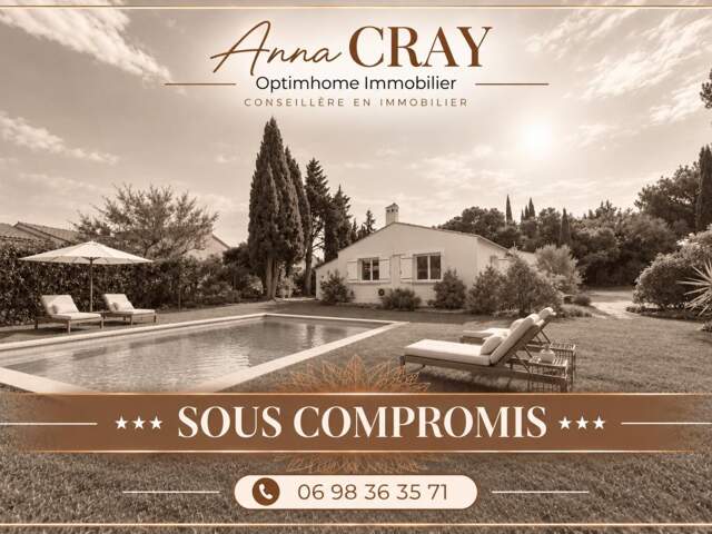 LES ANGLES (30133) – MAISON INDIVIDUELLE DE PLAIN-PIED – 4 CHAMBRES – JARDIN PISCINABLE – TERRAIN CONSTRUCTIBLE – GARAGE — photo du bien