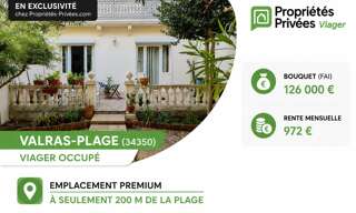 Maison 148 m² en viager Valras-Plage (34350)