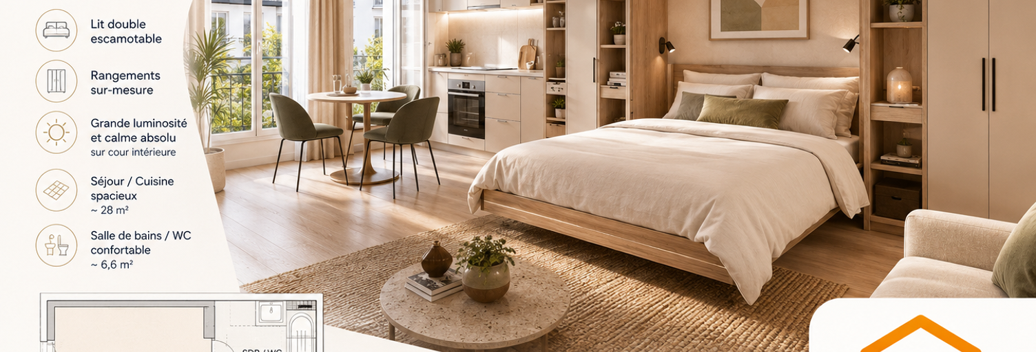Appartement 1 Pièce 35 m² à vendre à Paris 17 (75017)