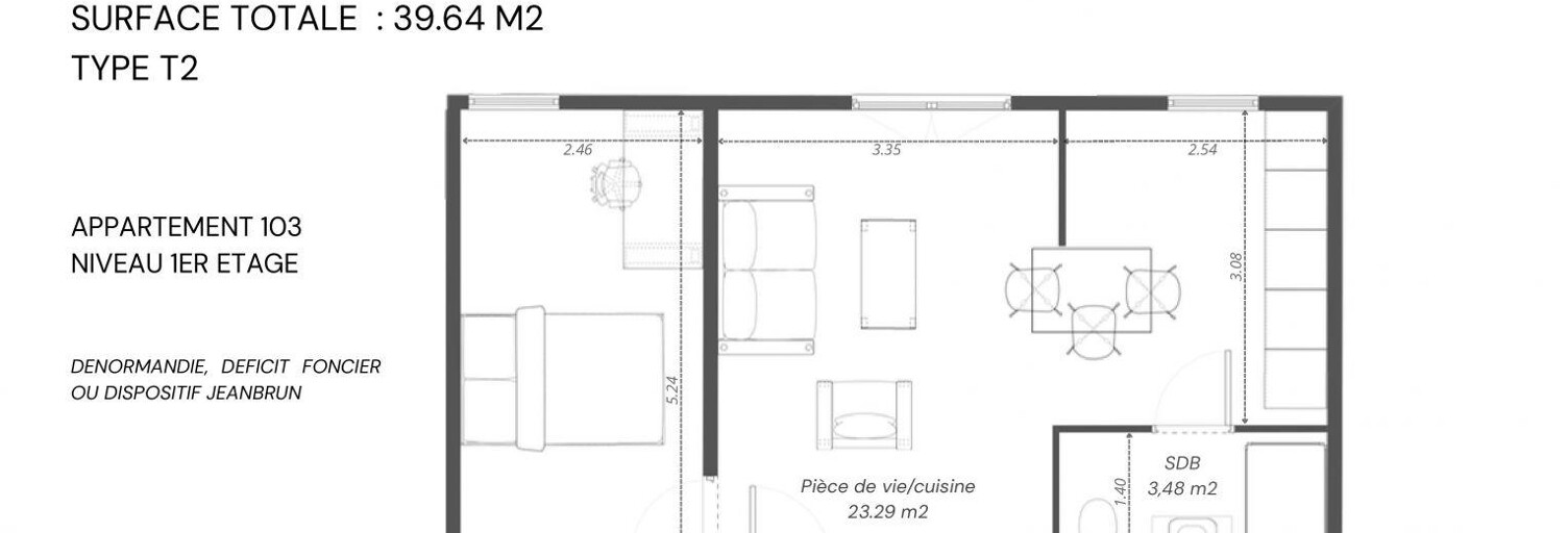 Appartement 2 Pièces 40 m² à vendre à Morlaix (29600)