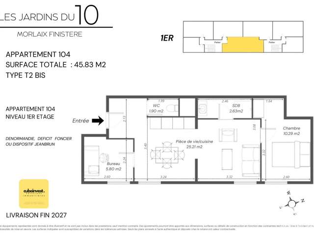 Vente Appartement 3 pièces — photo du bien