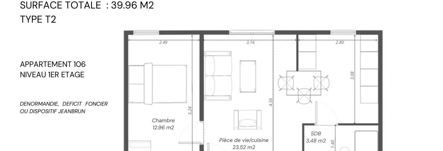 Appartement 2 Pièces 40 m² à vendre à Morlaix (29600)