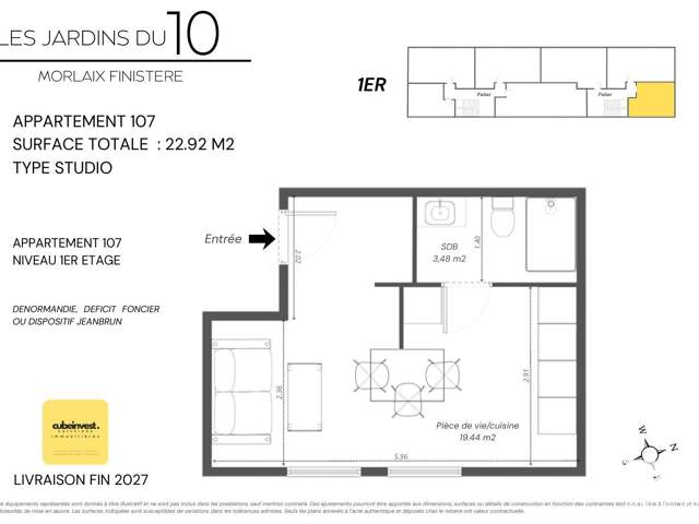 Vente Appartement 1 pièce — photo du bien