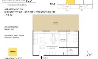Appartement 1 Pièce 39 m² à vendre à Morlaix (29600)
