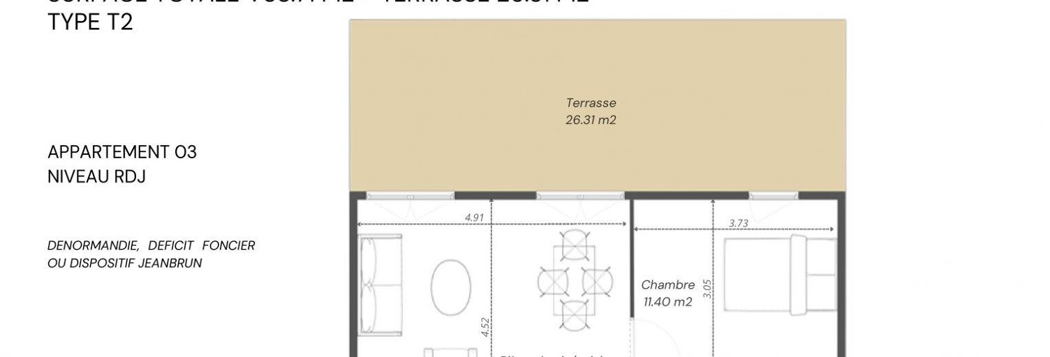 Appartement 1 Pièce 39 m² à vendre à Morlaix (29600)
