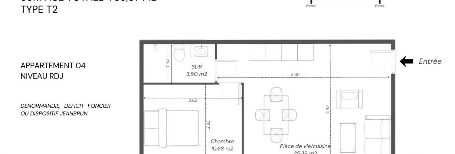 Appartement 2 Pièces 40 m² à vendre à Morlaix (29600)
