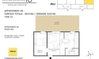 Appartement 2 Pièces 38 m² à vendre à Morlaix (29600)