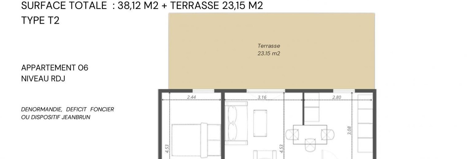 Appartement 2 Pièces 38 m² à vendre à Morlaix (29600)