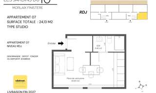 Appartement 1 Pièce 24 m² à vendre à Morlaix (29600)