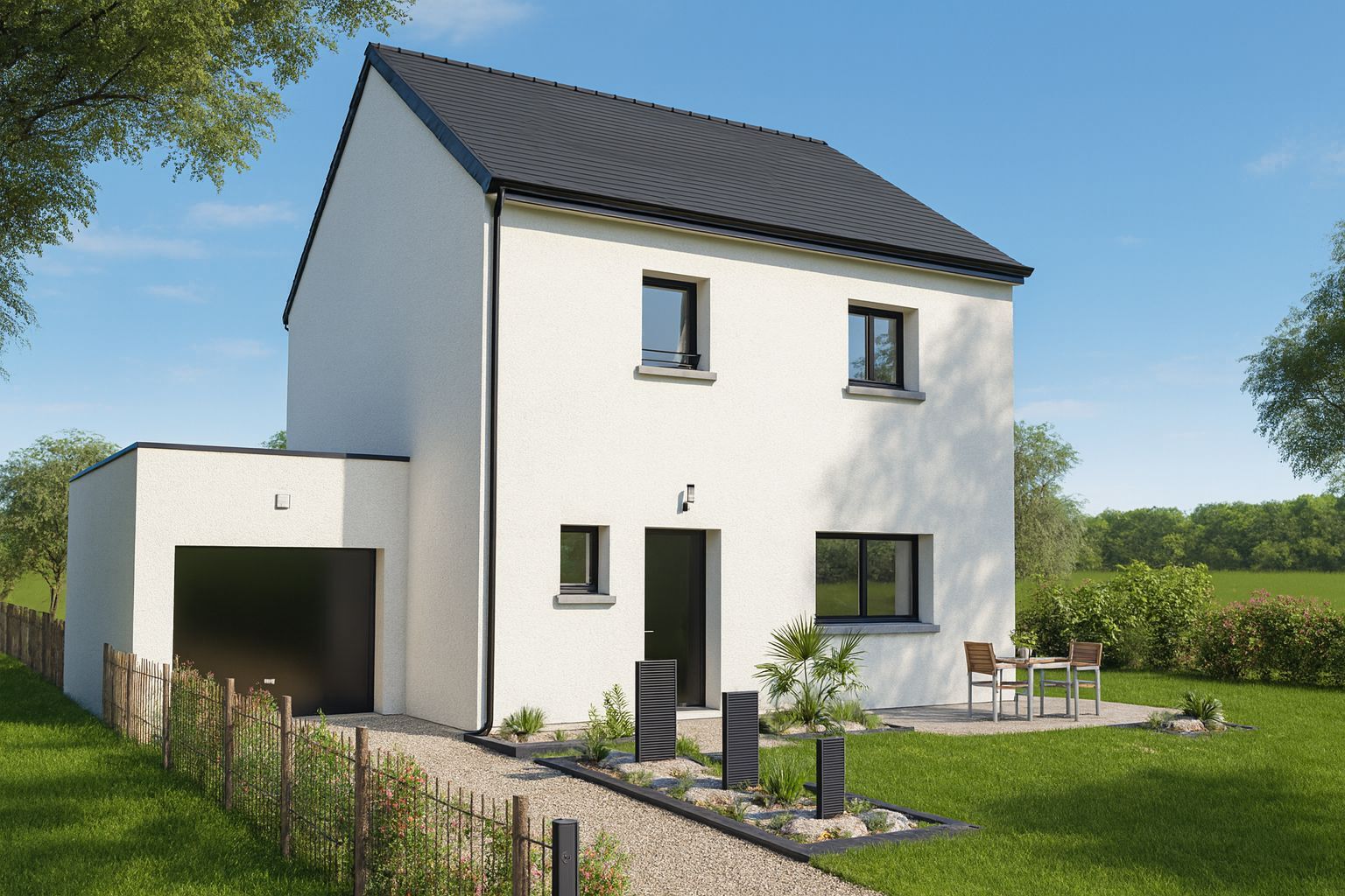 Projet de construction d'une maison 105 m² avec terrain à LES PORTES DU COGLAIS (35)