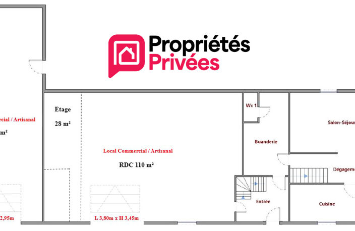 Local commercial/artisanal de 208 m² + Maison 138 m² - 6 pièces - 4 ch - terrasse — photo 5