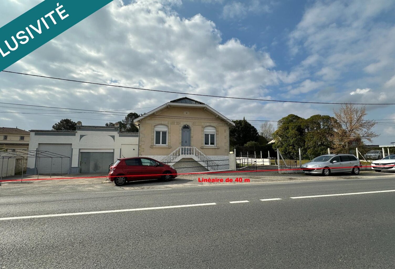 LOCAL COMMERCIAL avec MAISON sur 1000 M2 BORDURE ANCIENNE NATIONALE 10 — photo 1
