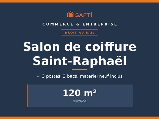 Droit au bail coiffure 120 m², Saint-Raphaël — photo du bien