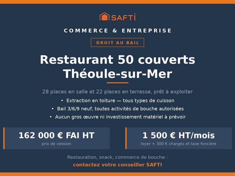 Bail restaurant 50 places  Théoule-sur-Mer — photo 1