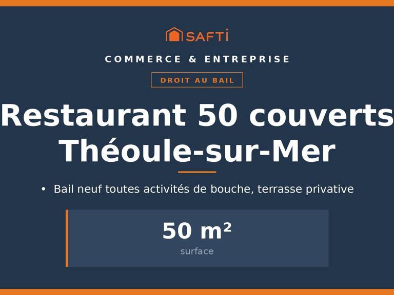 Droit au bail restaurant 50 places, Théoule — photo 1