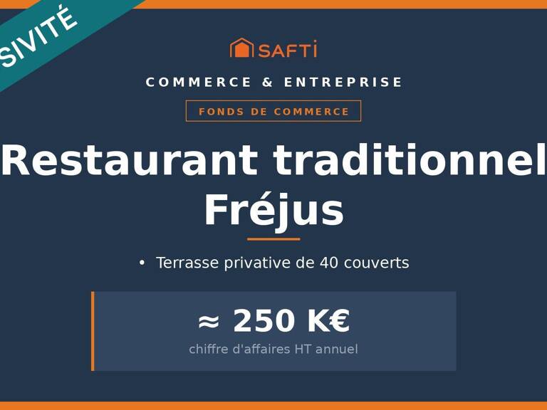 Restaurant Fréjus, CA de l'ordre de 250 K€ — photo 1