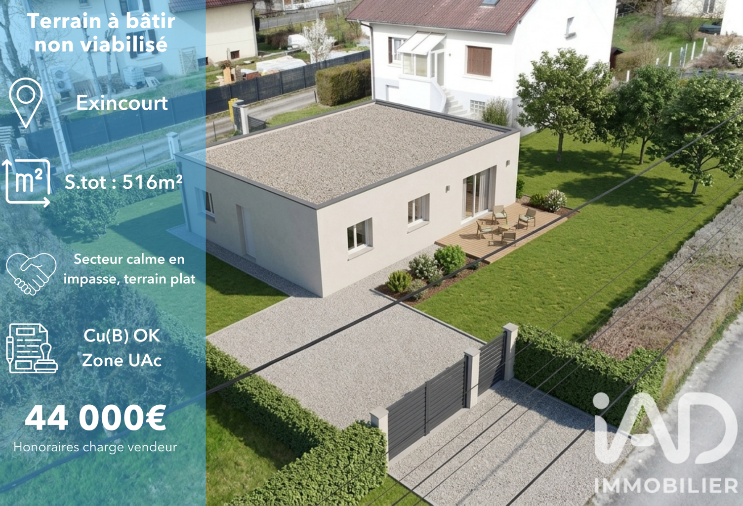 Vente Terrain à bâtir 516 m&sup2; — photo 1