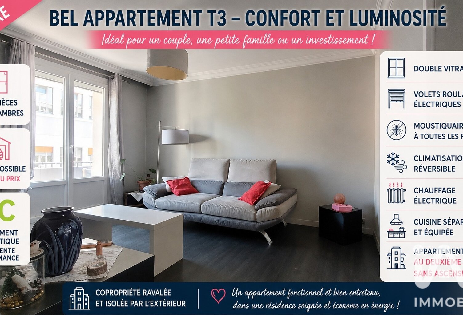 Vente Appartement 3 pièces — photo 1
