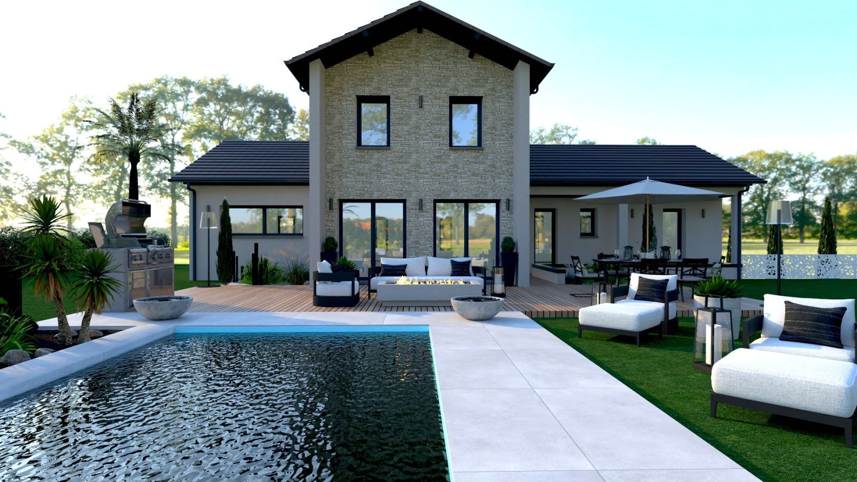 Projet de construction d'une maison 156 m² avec terrain à MONTBEUGNY (03)