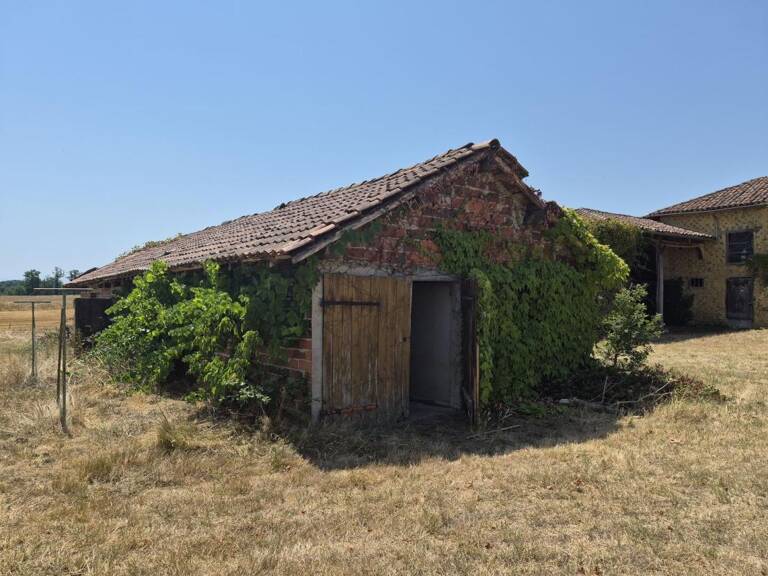 À vendre, proche Trie-sur-Baïse (Hautes-Pyrénées): maison gasconne avec grange, terrasse, porcherie, hangar, mare et terrain de 10 000 m² (1ha) offrant une vue sur les montagnes et la campagne. Situation calme et rurale — photo 1