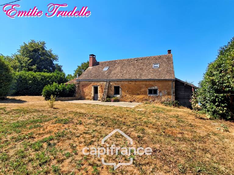   Longère de caractère du XVe siècle à vendre 5 pièces NUILLE LE JALAIS (72)  – 105 m²- 3ch – Terrain de 1 823 m² avec GRANGE — photo 1