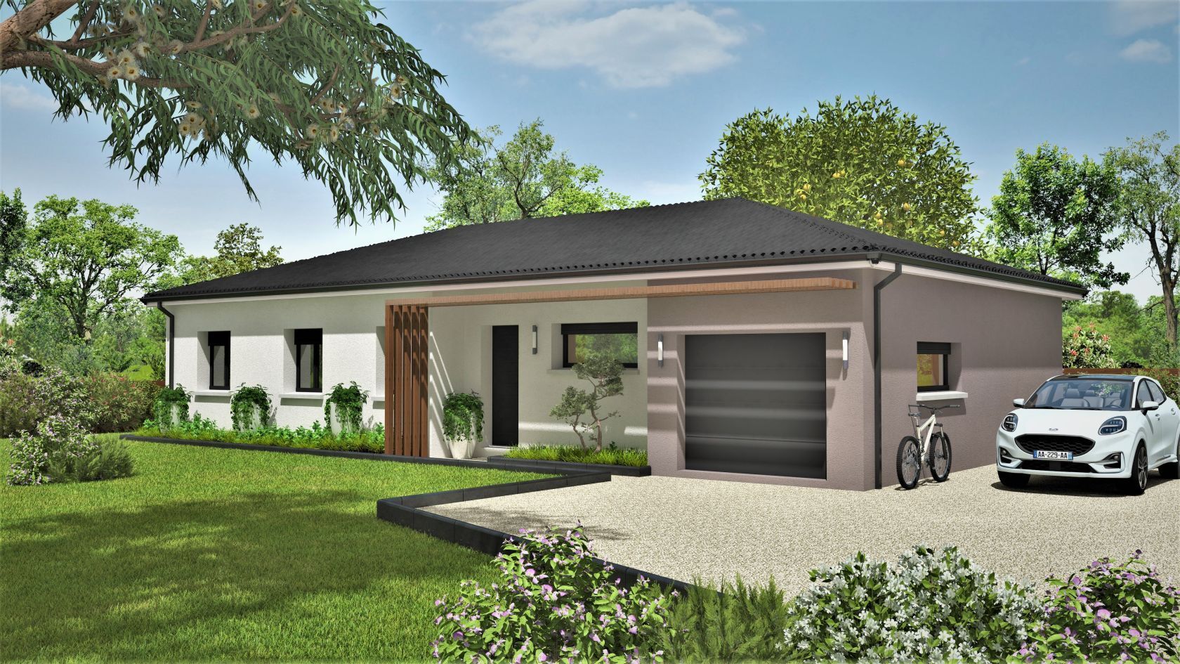 Projet de construction d'une maison 109 m² avec terrain à GAJAN (09) au prix de 273800€.