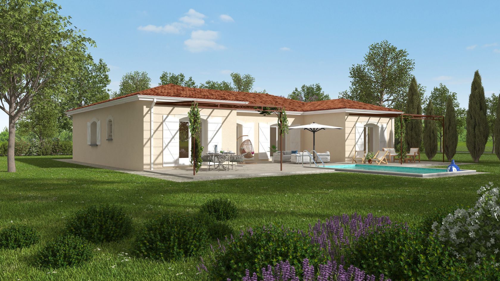 Projet de construction d'une maison 125 m² avec terrain à GAJAN (09) au prix de 276150€.