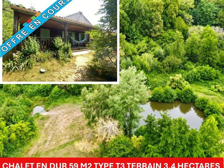 CAZAUBON (32)  Chalet en dur + terrain 3,4 ha avec source et — photo 1
