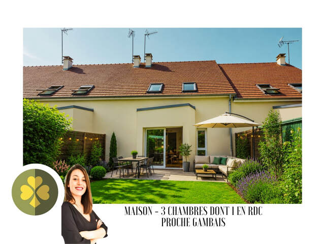 Maison 3 chambres et jardin + à vendre + Yvelines (78) + box — photo du bien