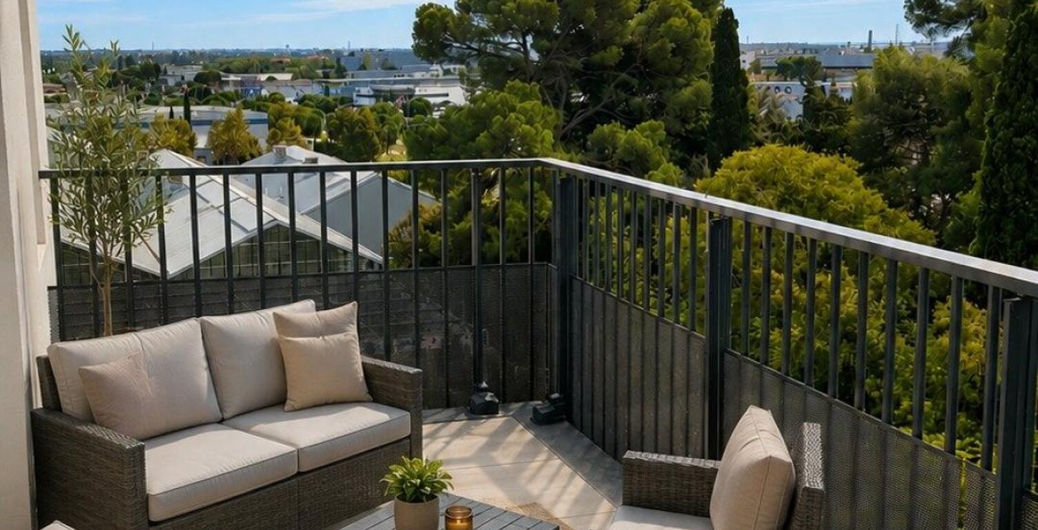 T2 dernier étage, terrasse, vue dégagée... petite  vue mer ! — photo 1