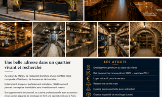 Commerce  70 m² à vendre à Paris 4 (75004)