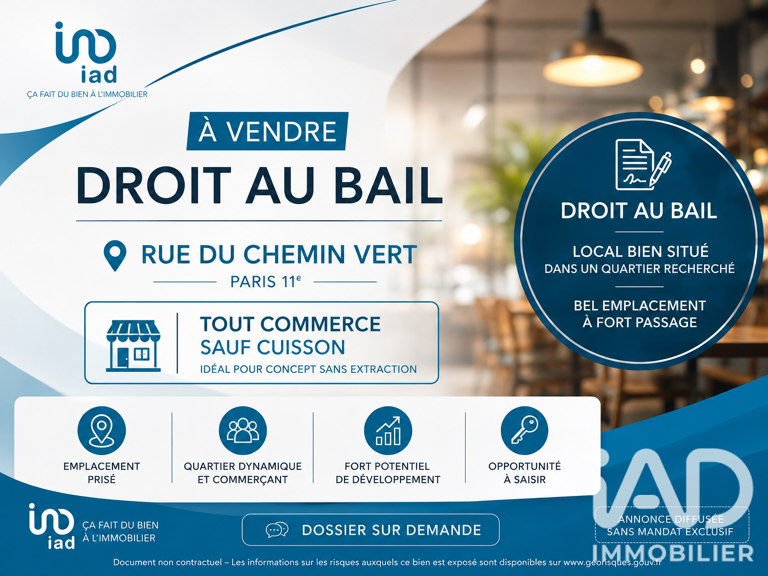 Vente Local commercial 40 m&sup2; — photo 1